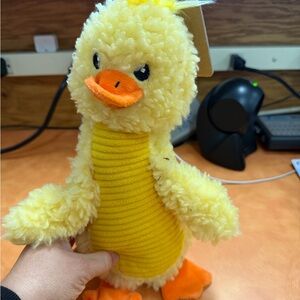 Yellow Plush Duck Dog Toy